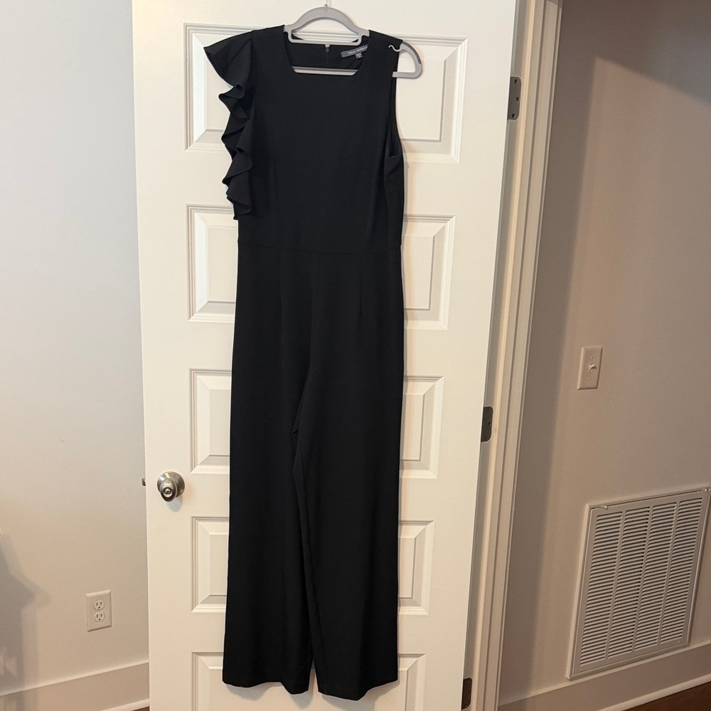 julia jordan Black One-Shoulder Ruffle Jumpsuit